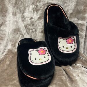Hello Kitty Black Slippers